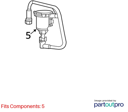 08-16 CHRYSLER TOWN & COUNTRY VACUUM PURGE SOLENOID FUEL VALVE VAPOR CANISTER