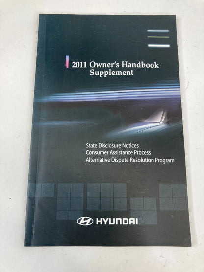 2011 HYUNDAI SONATA OWNER'S MANUAL GUIDE HANDBOOK WARRANTY INFO SET W/ CASE OEM