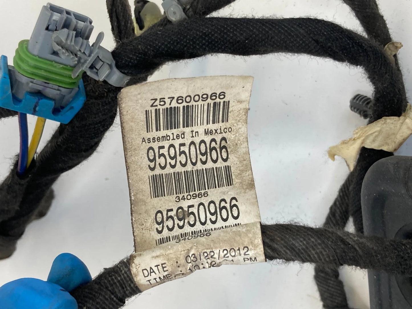 2011 2012 CHEVROLET CRUZE REAR LEFT DOOR HARNESS WIRE WIRING 95950966
