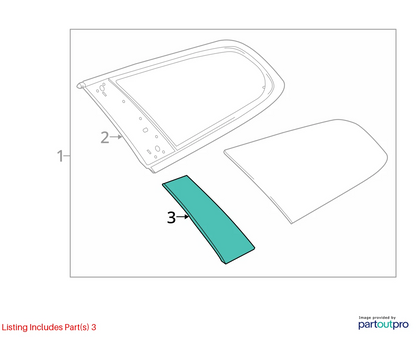 2008-2012 BUICK ENCLAVE REAR LEFT QUARTER WINDOW MOLDING TRIM 15839679 OEM