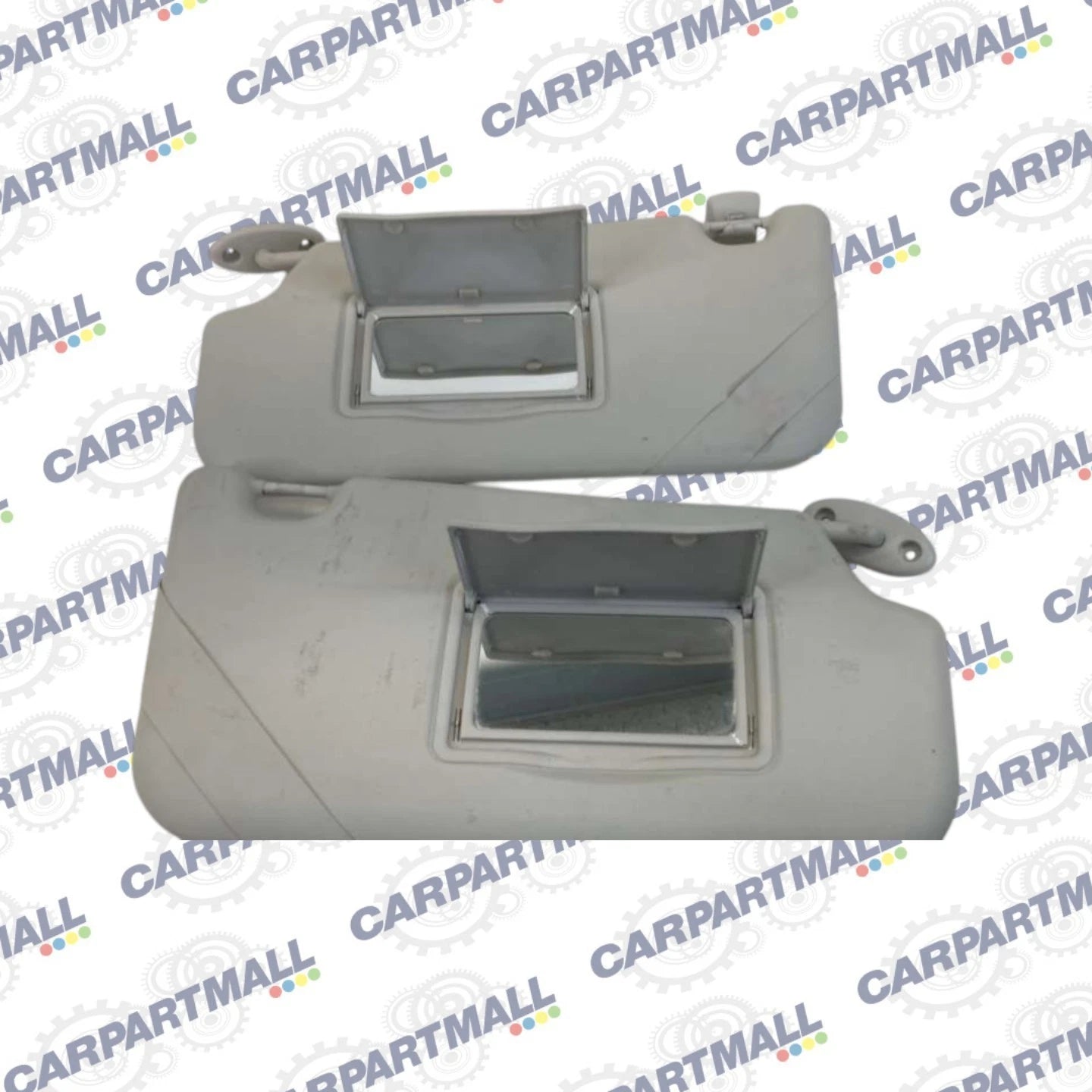 2012-2015 FORD FOCUS FRONT RIGHT & LEFT SIDE SUN VISOR W/ MIRROR SET PAIR OEM