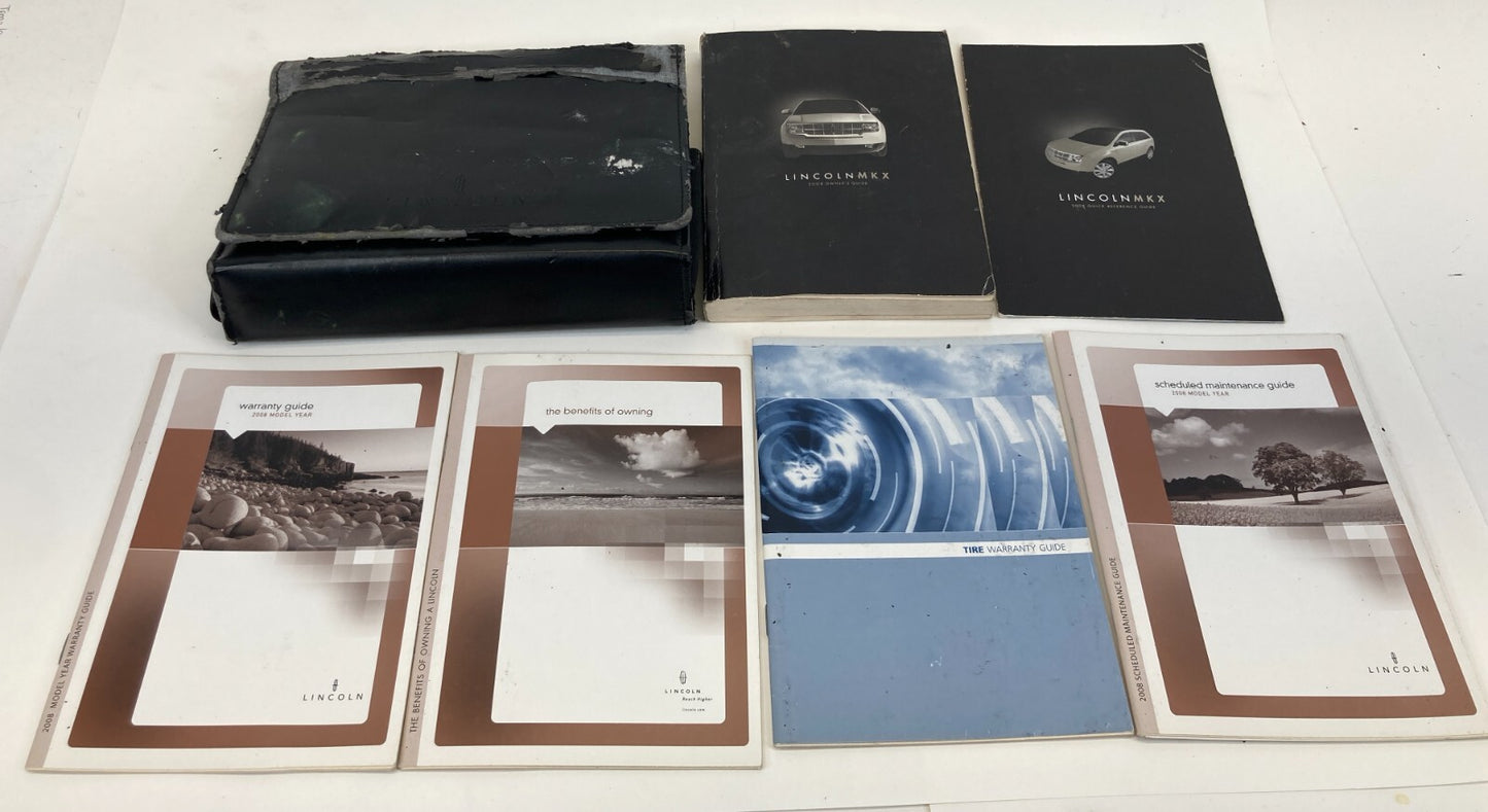 2008 Lincoln MKX Owners Manual Reference Guide Warranty Information w/ Case Set