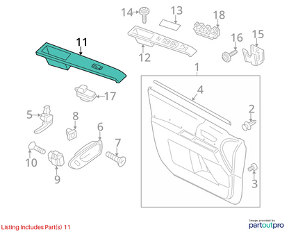 2006-2015 MAZDA5 MAZDA 5 FRONT RIGHT SIDE DOOR WINDOW SWITCH BEZEL CC29684L1D02
