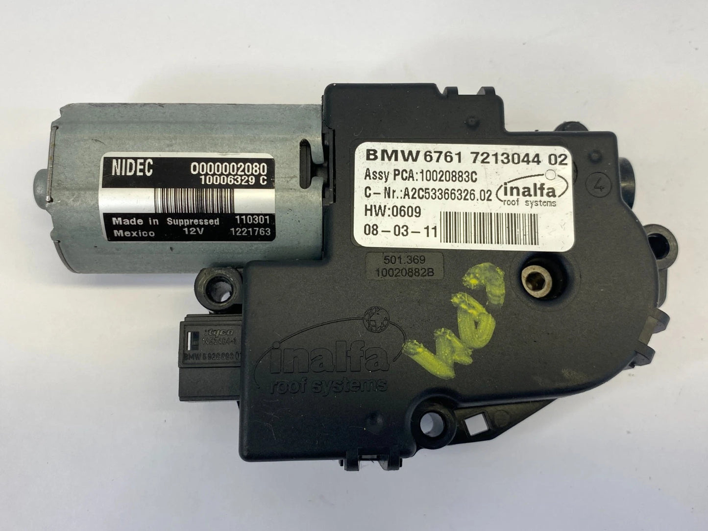 2011-2013 BMW X3 2014-2018 BMW X5 POWER SUNROOF SUN ROOF MOTOR 6761-7213044-02
