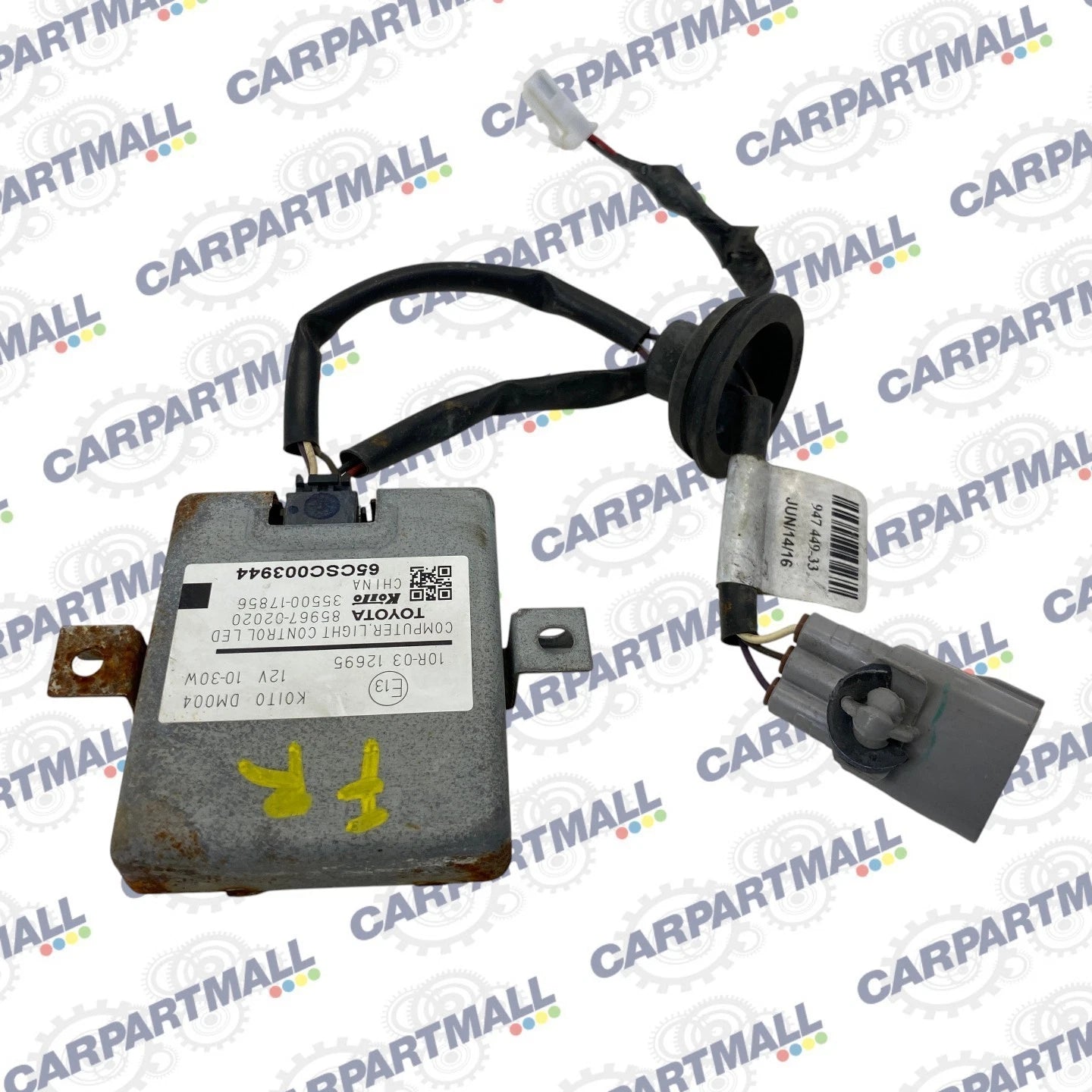 14-17 TOYOTA COROLLA FRONT RH LED HEADLIGHT BALLAST CONTROL MODULE 859672020 OEM