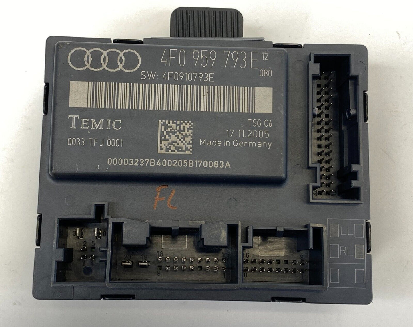 06-08 Audi A6 Quattro Front Left Driver Side Door Control Module 4F0959793E OEM