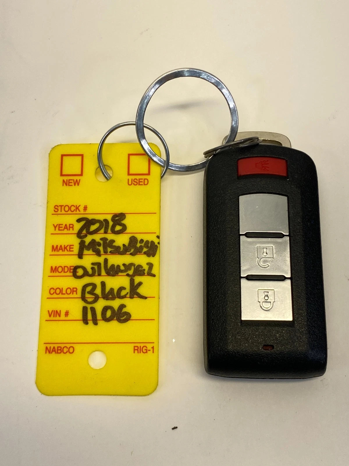 14-20 MITSUBISHI OUTLANDER SPORT IGNITION LOCK HOUSING START BUTTON KEY FOB OEM