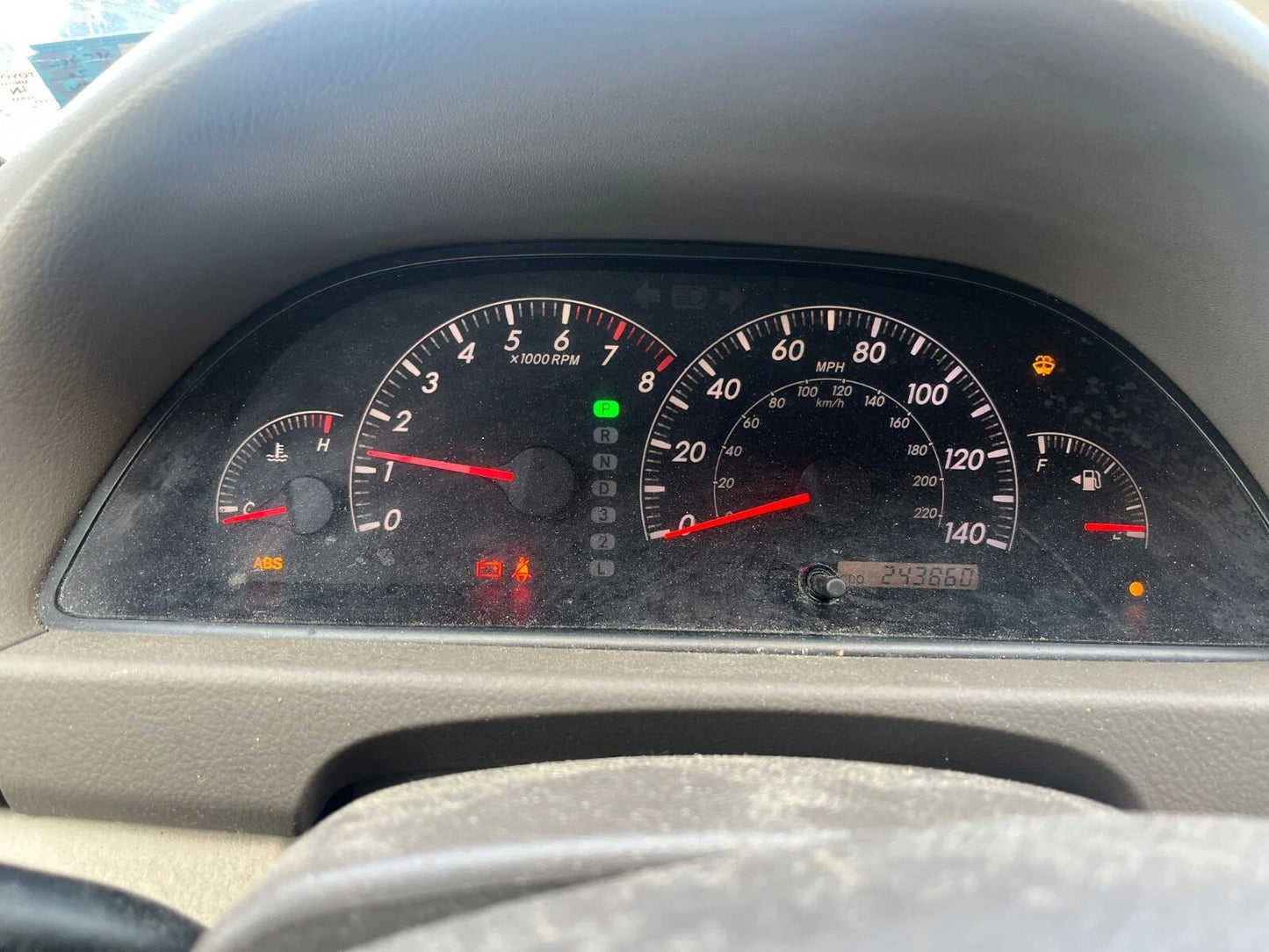 2005 2006 TOYOTA CAMRY DASH INSTRUMENT CLUSTER SPEEDOMETER GAUGES 243K MILES OEM