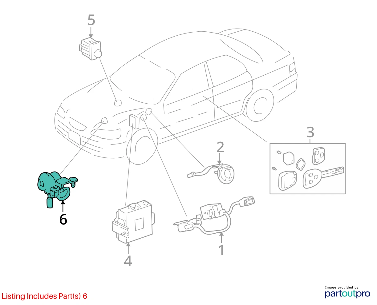 1997-2001 LEXUS ES300 DOOR LOCK BUZZER WIRELESS SWITCH DENSO 89747-33020 OEM