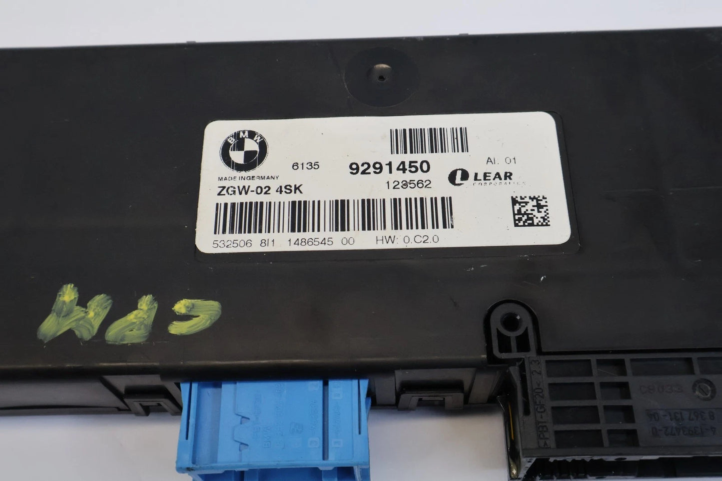 2012-2016 BMW 528I 528I XDRIVE F10 CENTRAL GATEWAY MODULE ZGW-02 OEM 9291450