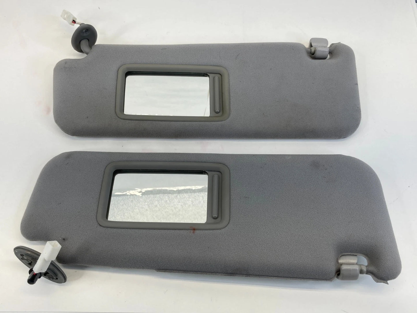 2004-2009 TOYOTA PRIUS DRIVER LH & PASSENGER RH SUN VISOR PAIR W/ MIRROR OEM