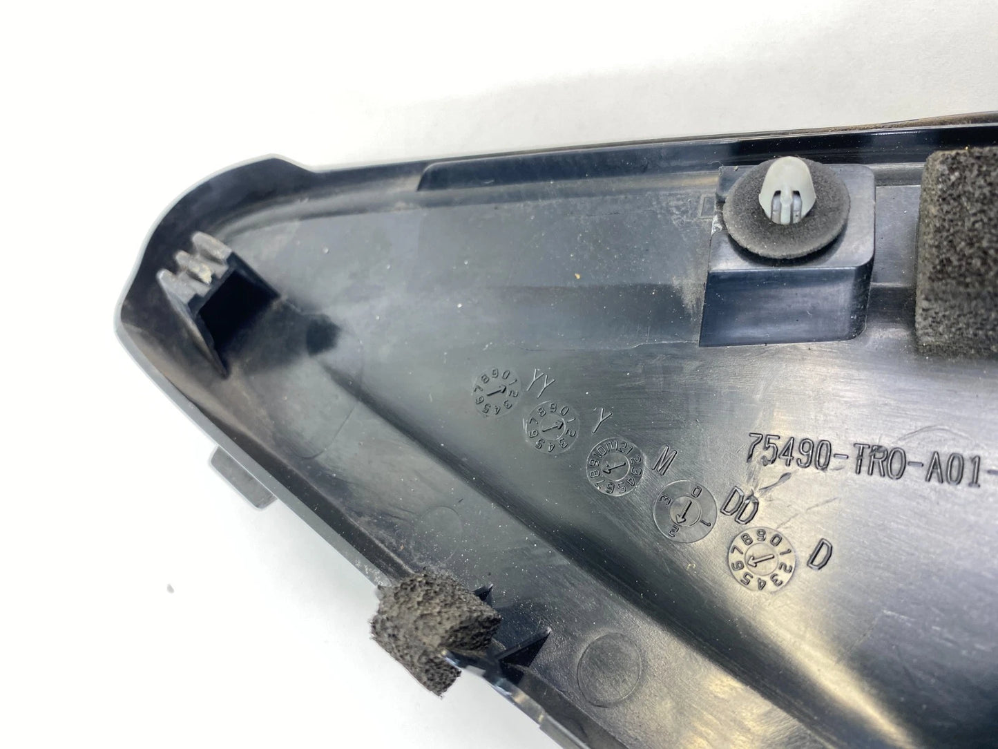 2012 12 HONDA CIVIC HYBRID FRONT EXTERIOR OUTER PILLAR RIGHT CORNER COVER TRIM