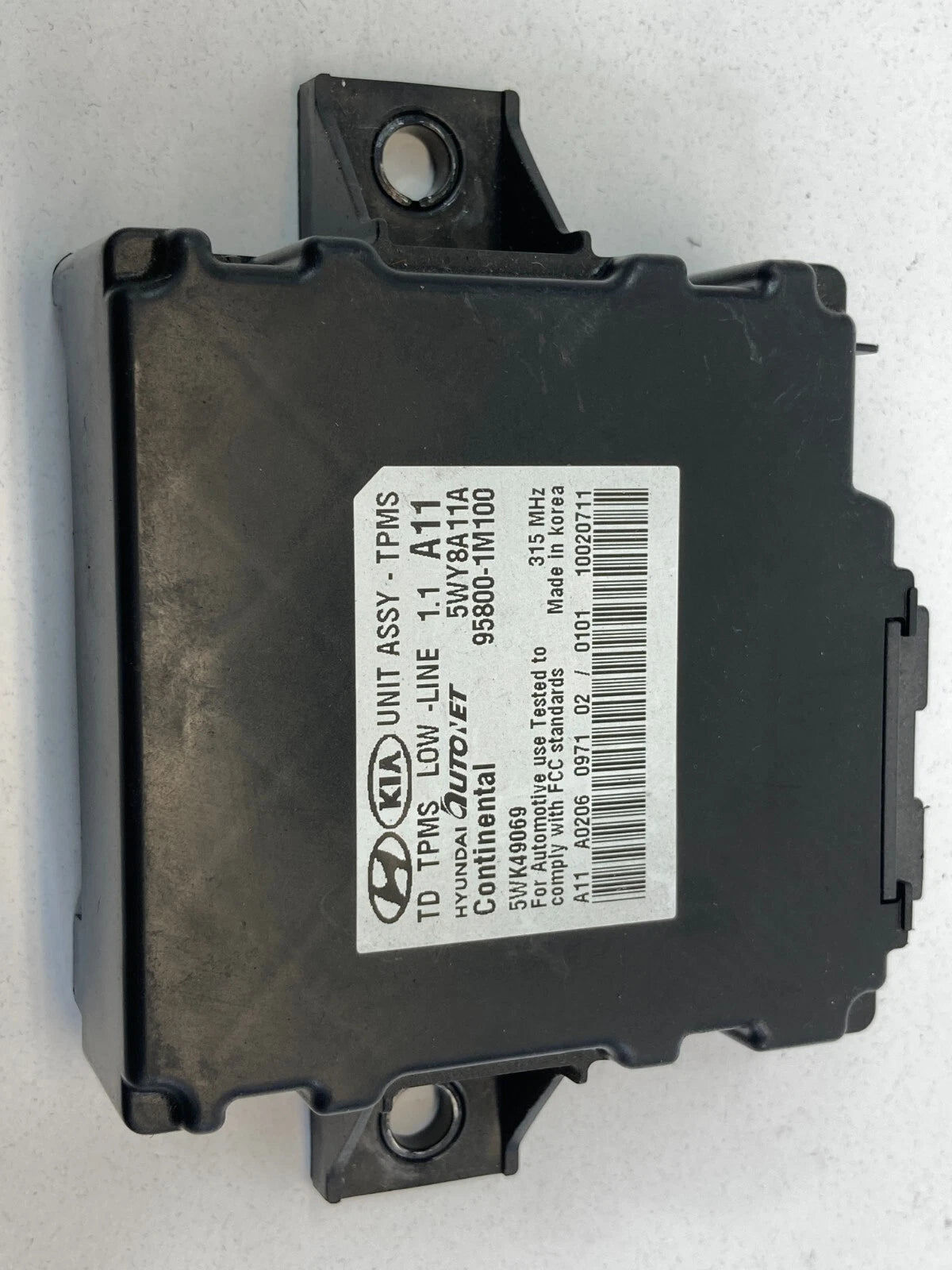 2010 KIA FORTE TIRE PRESSURE MONITOR CONTROL MODULE COMPUTER TPMS 95800-1M100