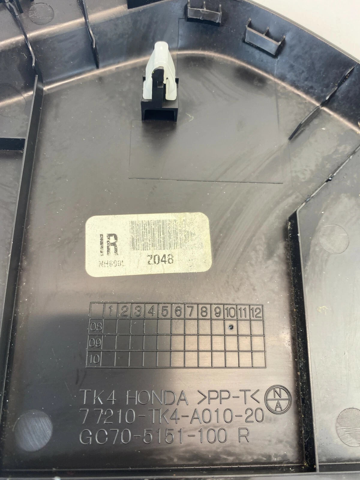 2009-2014 ACURA TL FRONT DASH RIGHT BOARD COVER PANEL TRIM BEZEL 77210-TK4-A010