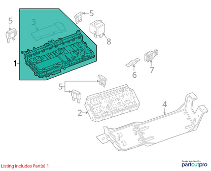 1995-2005 LAND ROVER RANGE ROVER 4.4L AT INTERIOR UNDER DASH FUSE RELAY BOX OEM