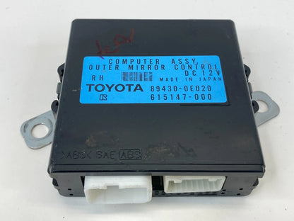 07-09 LEXUS RX350 RIGHT OUTER MIRROR COMPUTER CONTROL MODULE 89430-0E020 OEM