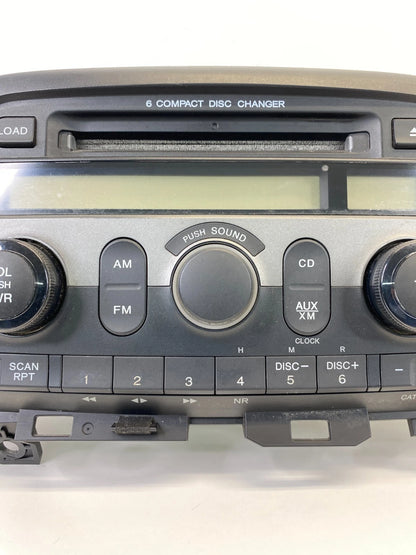 2005-2007 HONDA ODYSSEY EX RADIO XM CD PLAYER RECEIVER 6 DISC 39100-SHJ-A100