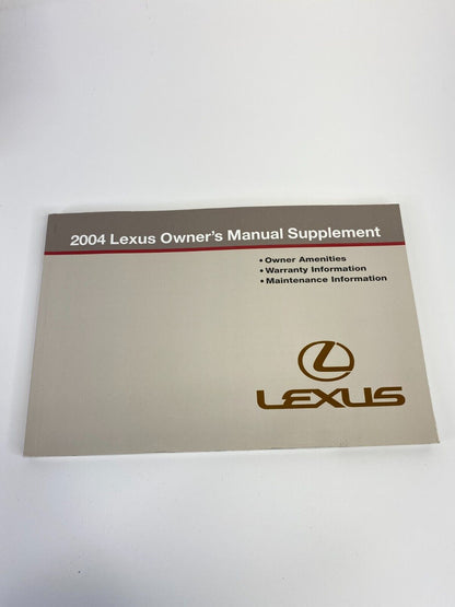 2004 04 Lexus LS430 Owners Owner´s Manual Supplement W/ Case OEM