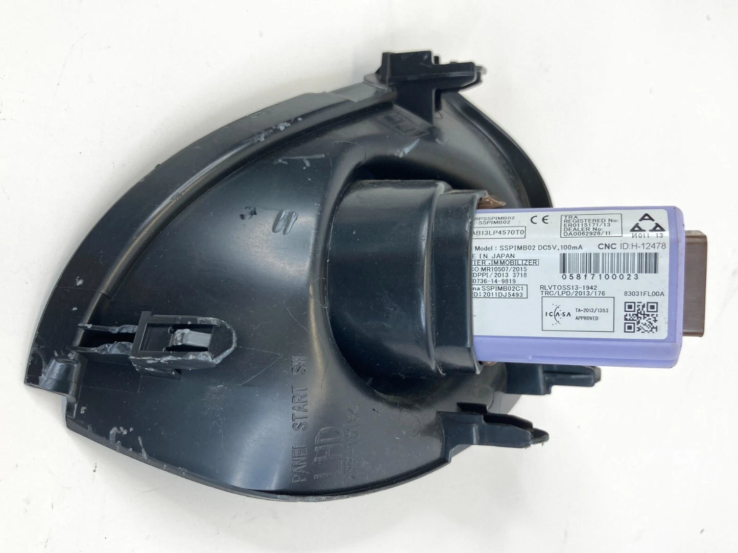 17-23 SUBARU IMPREZA ENGINE START STOP IGNITION SWITCH BUTTON BEZEL W/ KEY OEM