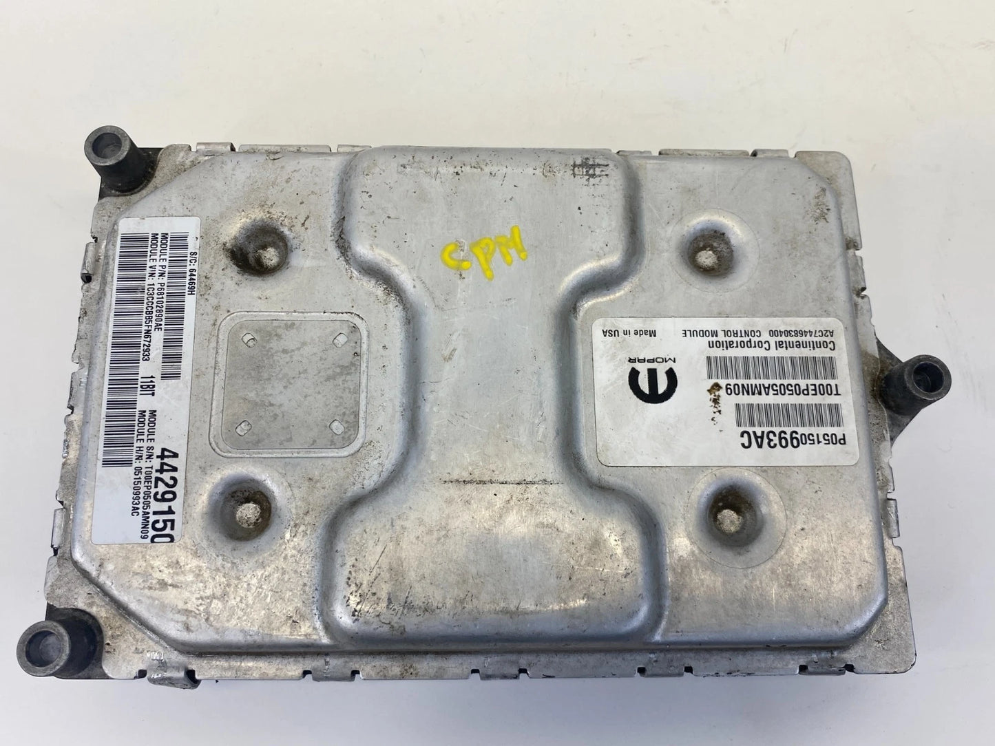 2015 CHRYSLER 200 2.4L L4 A/T ENGINE CONTROL MODULE COMPUTER ECM ECU 05150993AC