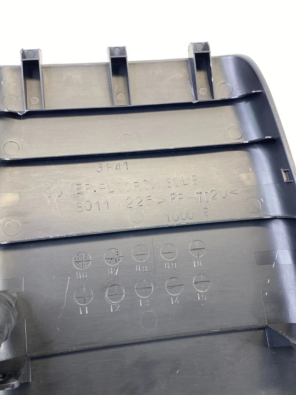 08-17 MITSUBISHI LANCER REAR CONSOLE PANEL COVER TRIM BEZEL MOLDING 8011A225