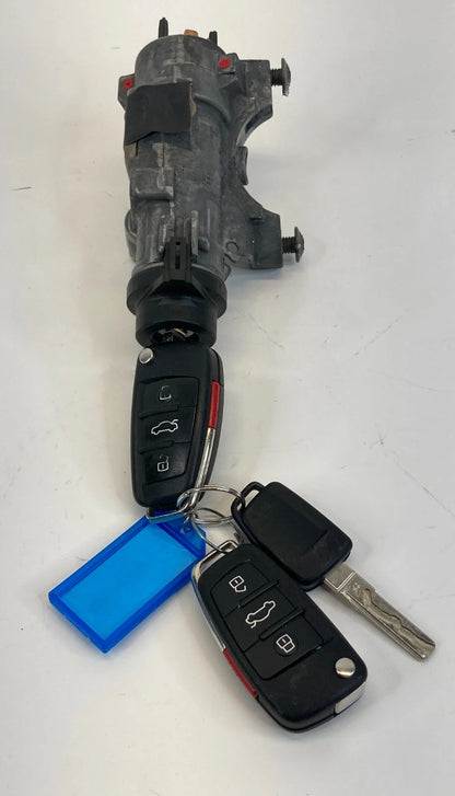 04-09 AUDI A4 QUATTRO IGNITION LOCK CYLINDER SWITCH HOUSING & KEYS 4B0905851 OEM