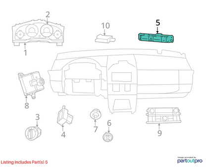 11-16 CHRYSLER TOWN & COUNTRY DASH HAZARD ECON TRACTION SWITCH 68069431AB OEM