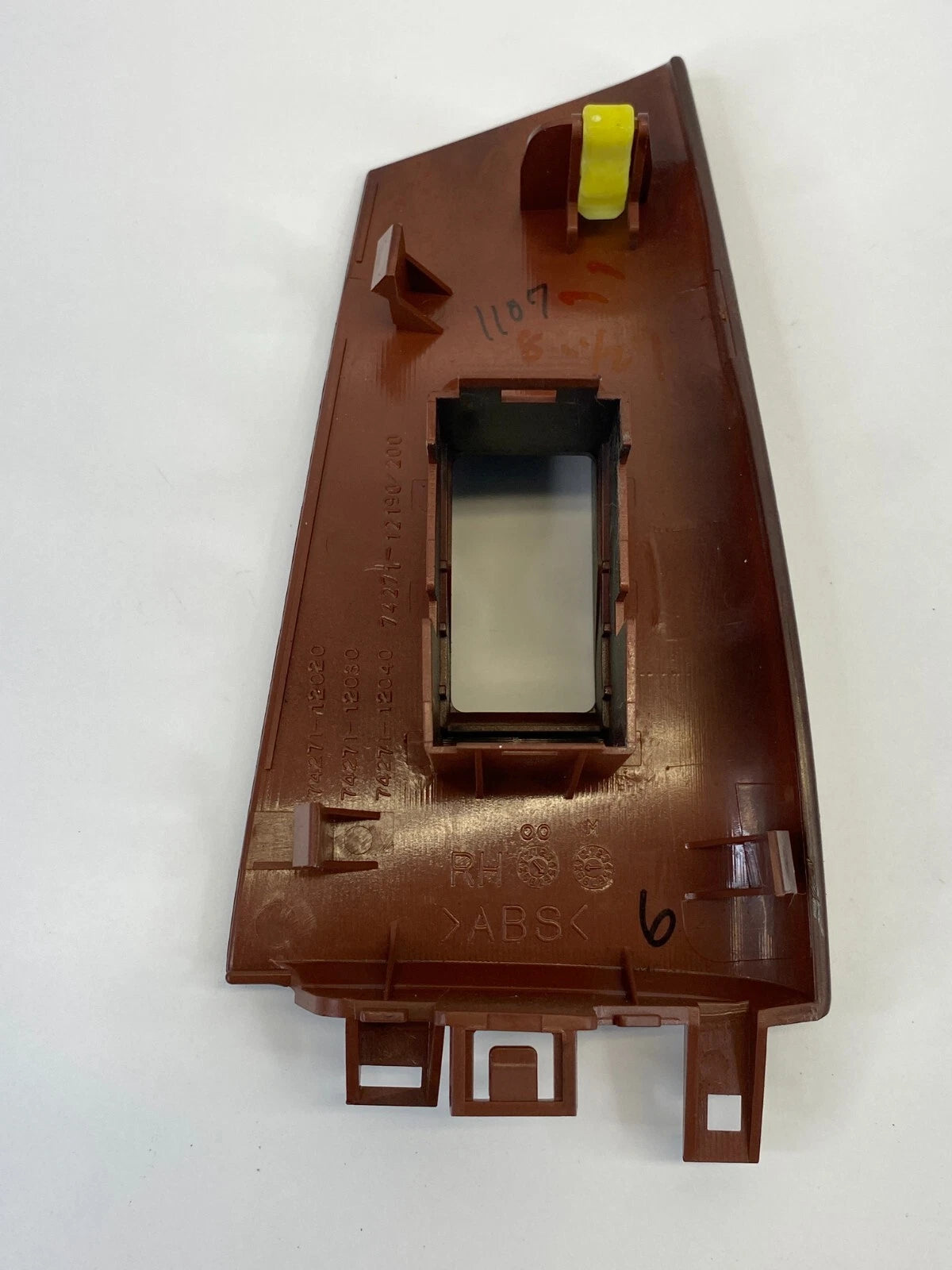 03-08 TOYOTA COROLLA REAR RIGHT DOOR WINDOW SWITCH BEZEL COVER TRIM 74271-12190