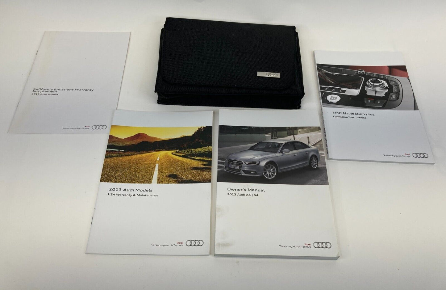 2013 Audi A4 Owners Manual Quick Reference Guide Book Set w/ Case OEM