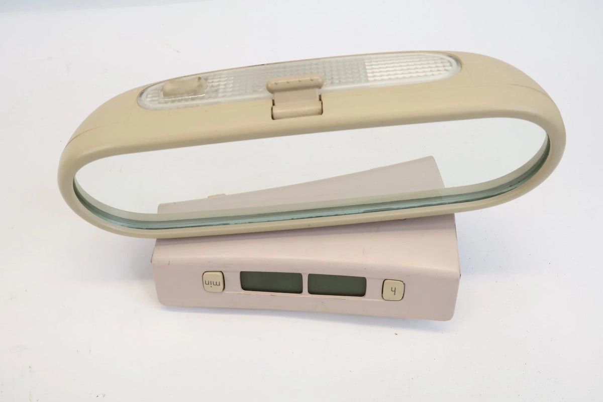 03-10 VW BEETLE CONV INTERIOR REAR VIEW MIRROR W DIGITAL CLOCK 1Y0-857-511-AL