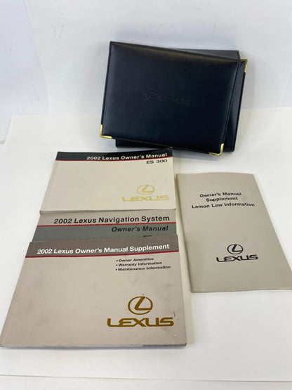 2002 LEXUS ES300 ES 300 OWNERS MANUAL HANDBOOK NAVIGATION SYSTEM SET W/ CASE OEM