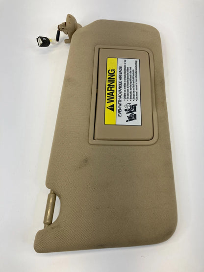 08-10 HONDA ACCORD PASSENGER RIGHT SUN VISOR SUNVISOR W/ LIGHTS CLOTH IVORY OEM