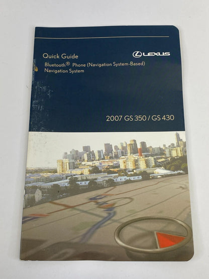 2007 LEXUS GS350 GS430 OWNERS MANUAL WARRANTY NAVIGATION GUIDE SET W/ CASE OEM