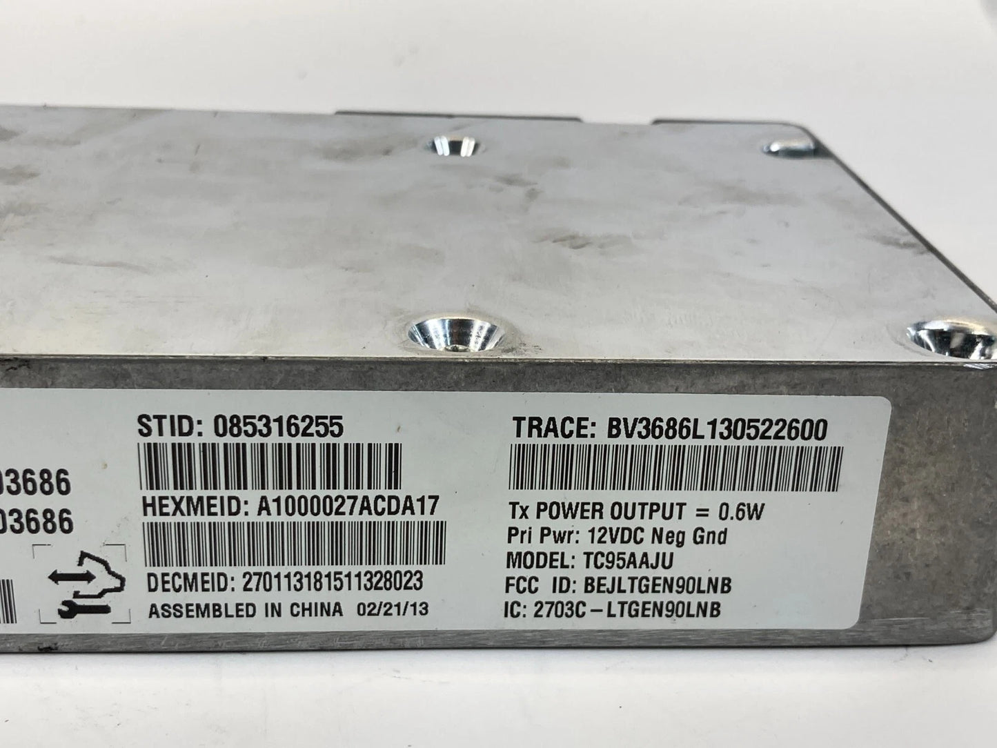 2013 CHEVROLET SONIC COMMUNICATION ONSTAR CONTROL MODULE 22903686 OEM