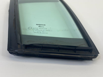 07-12 Nissan Sentra SDN Rear Right Side Door Vent Quarter Window Glass 82272-RH