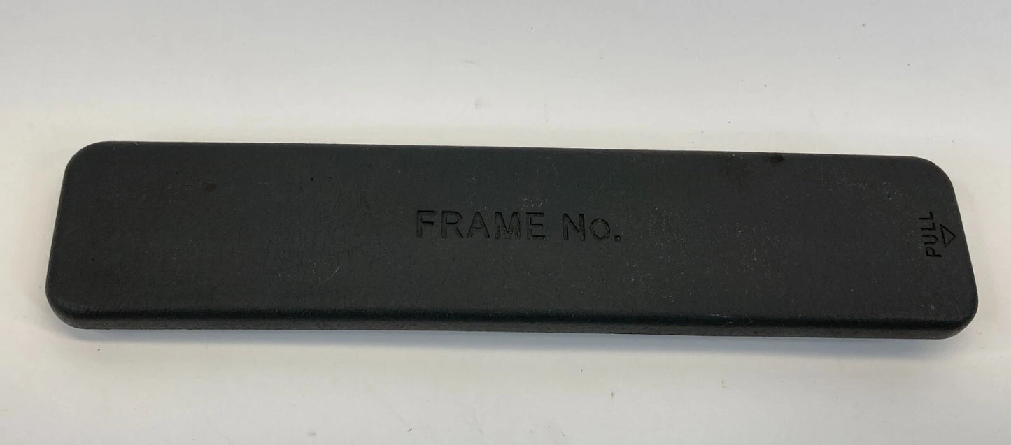 2001-2005 TOYOTA RAV4 FRONT FLOOR FRAME NUMBER ACCESS TRIM CAUTION COVER BEZEL
