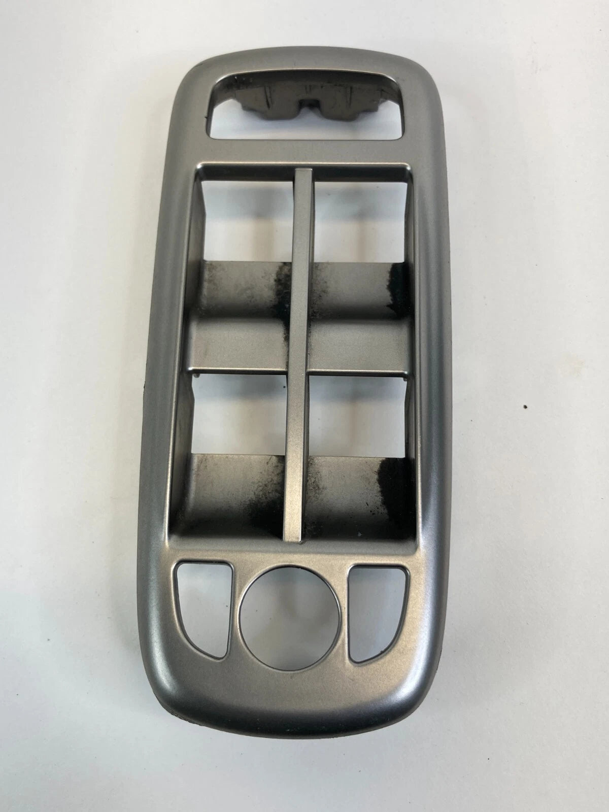 2009-2011 JAGUAR XF FRONT LEFT MASTER WINDOW SWITCH BEZEL TRIM COVER SILVER OEM