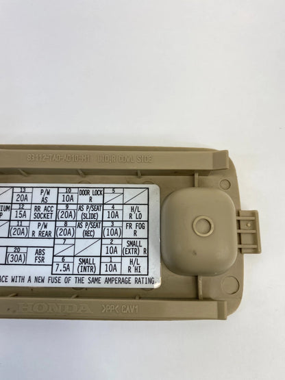 08-12 HONDA ACCORD DASH RIGHT LOWER FUSE BOX LID DOOR COVER 83112-TA0-A010 OEM