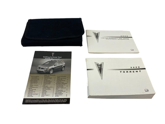 2008 08 Pontiac Torrent Owners Manual Warranty Book Set w/ Case OEM