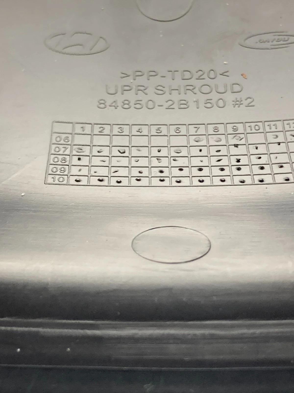 2010-2012 Hyundai Santa Fe Upper & Lower Steering Column Cover Shroud OEM