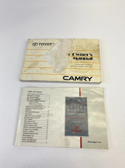 1996 96 TOYOTA CAMRY LE SEDAN OWNERS MANUAL BOOK INFORMATION GUIDE OEM