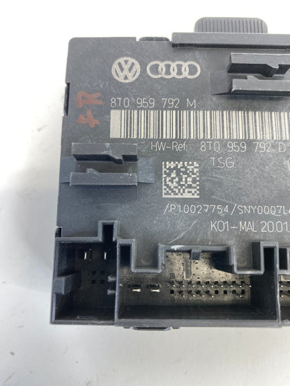 11-13 Audi A4 Quattro Front Right Side Door Locking Control Module 8T0-959-792-M