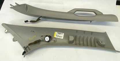 2009-2013 CHEVROLET TRAVERSE A PILLAR TRIM PANEL COVER PAIR GREY OEM 25870848