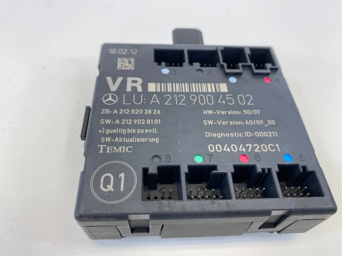 2006-2016 MERCEDES W204 E350 FRONT RIGHT SIDE DOOR CONTROL MODULE A2129004502