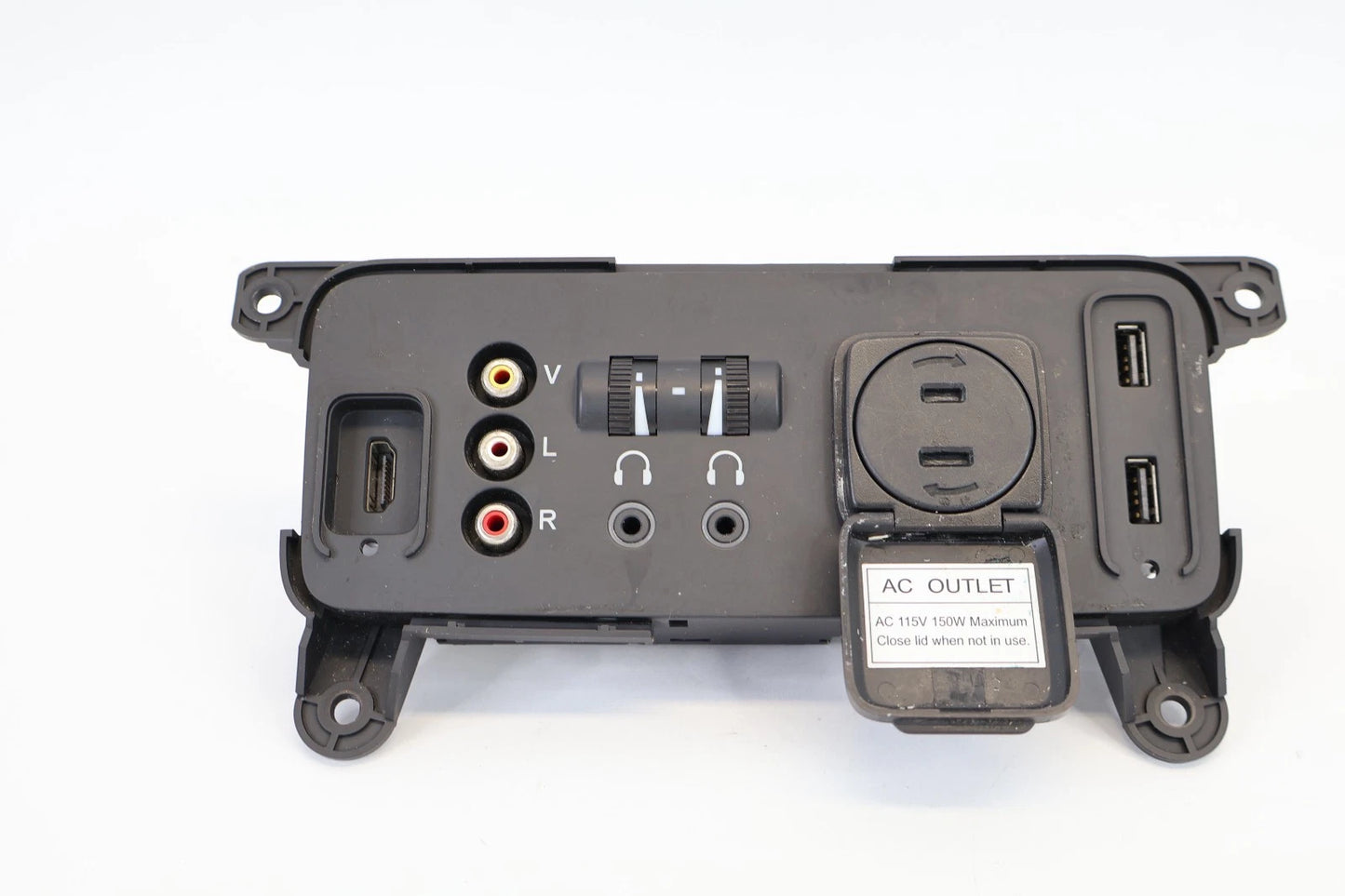 16-18 HONDA PILOT REAR CENTER CONSOLE AUX USB POWER OUTLET MEDIA PORT W HDMI OEM