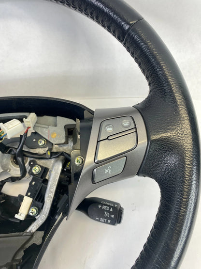 2009-2012 TOYOTA VENZA STEERING WHEEL W/SWITCHES BLACK LEATHER ASSEMBLY OEM