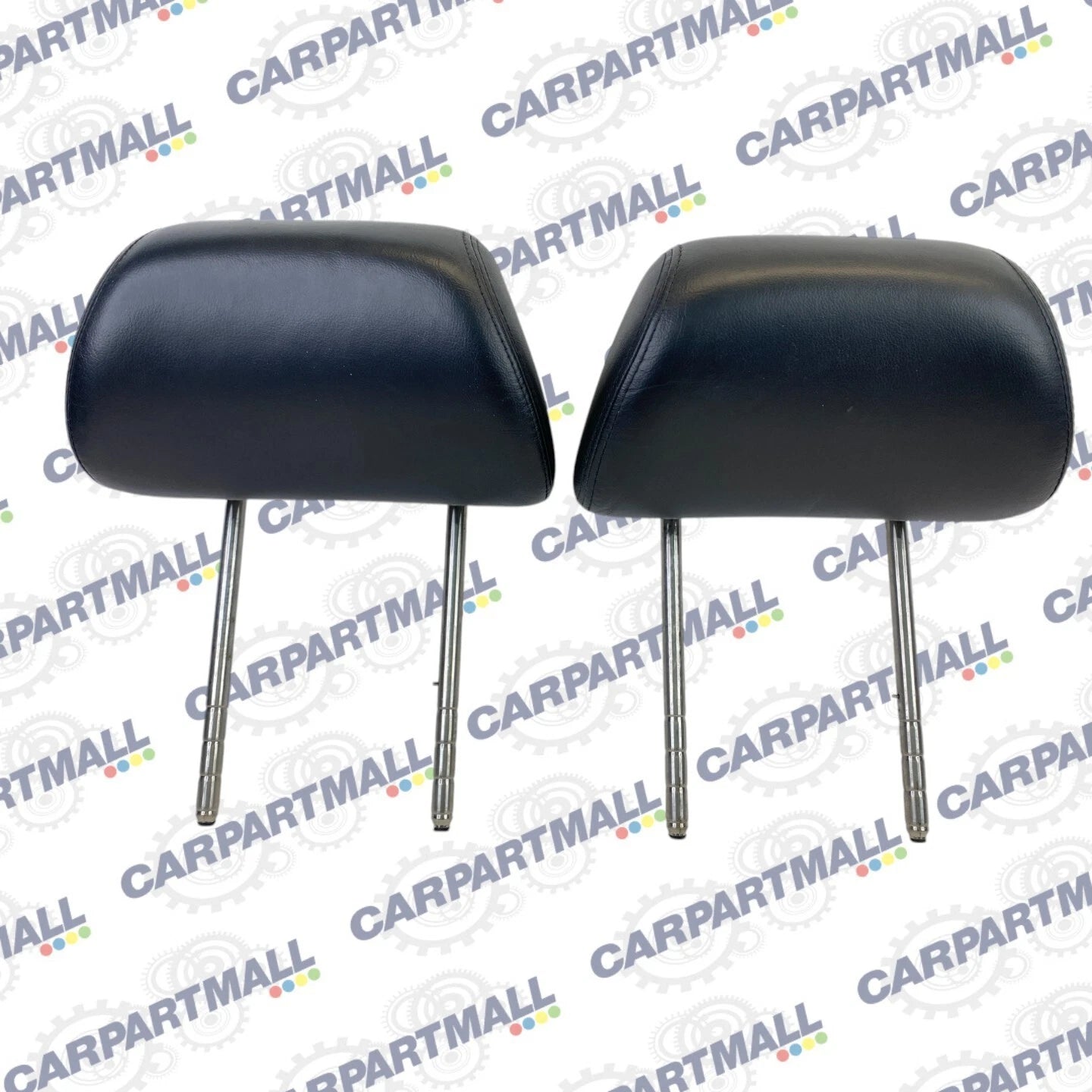 2001-2005 VW JETTA GOLF FRONT LH & RH SET HEADREST HEAD REST LEATHER BLACK OEM