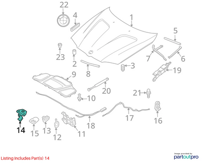 04 05 06 07 08 09 10 BMW X3 HOOD BONNET SAFETY CATCH LATCH LOCK 5123-7034256 OEM