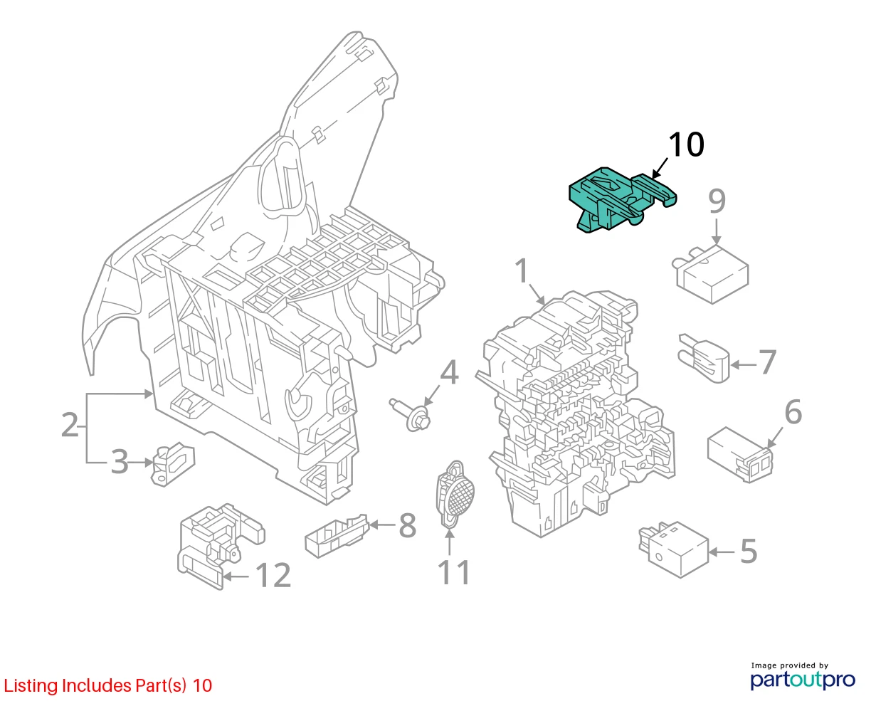2011 VW VOLKSWAGEN TIGUAN THERMO FUSE HOLDER RELAY MODULE 4A0937530