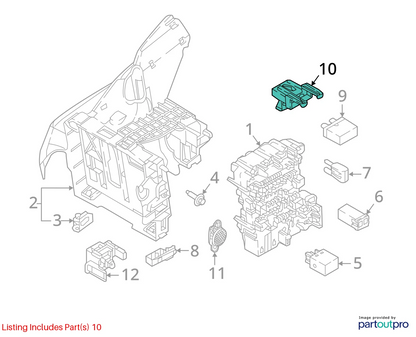 2011 VW VOLKSWAGEN TIGUAN THERMO FUSE HOLDER RELAY MODULE 4A0937530